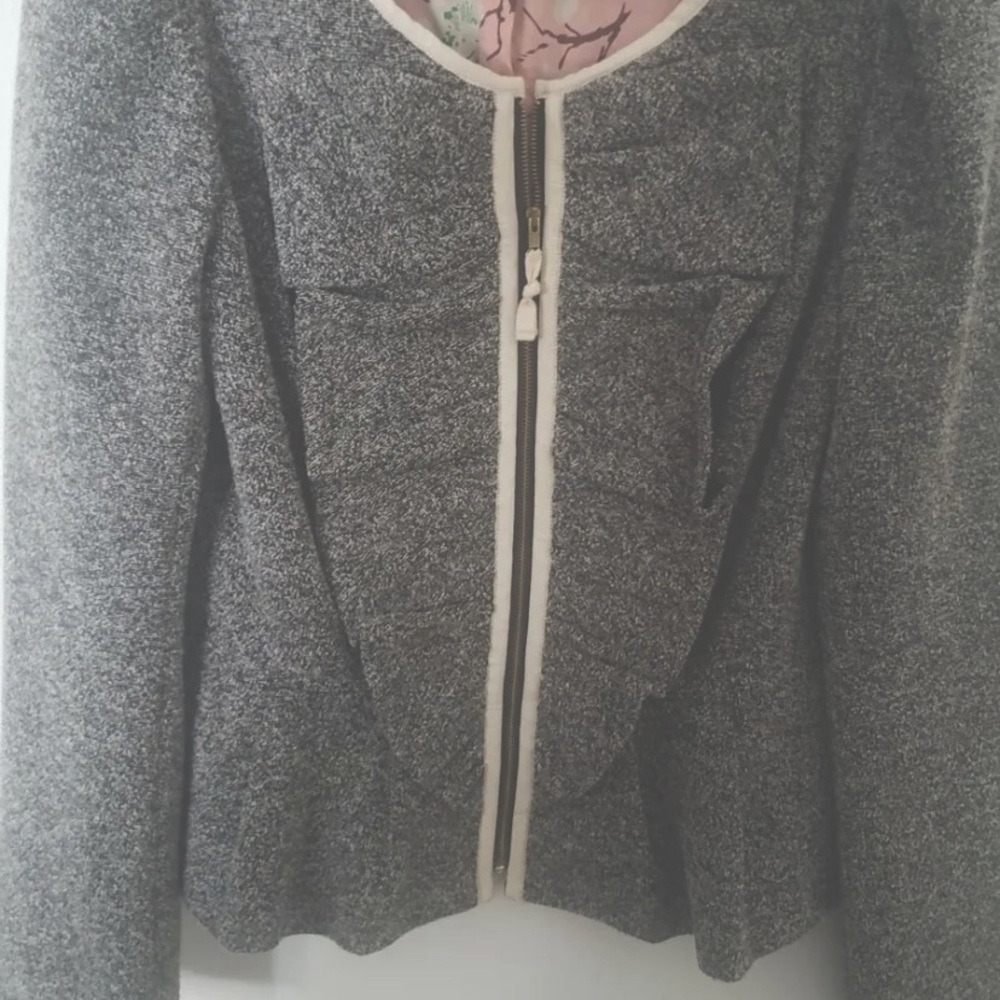 Anthropologie Eleveneses Tweed Bow Blazer